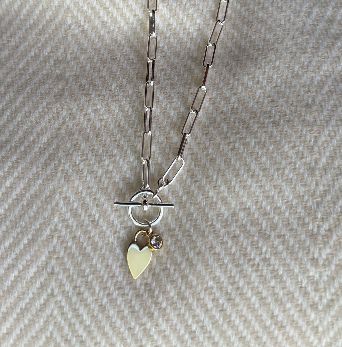 Arlo Heart 16" Gold Link Necklace