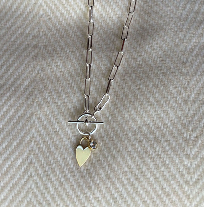 Arlo Heart 16" Gold Link Necklace