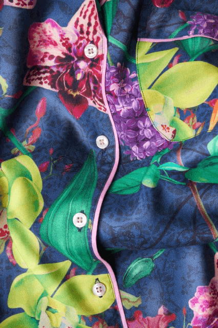 Super Soft Exotic Evening Pyjamas Ink