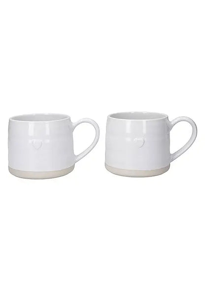 Set of 2 Heart Mugs