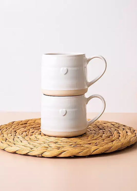 Set of 2 Heart Mugs