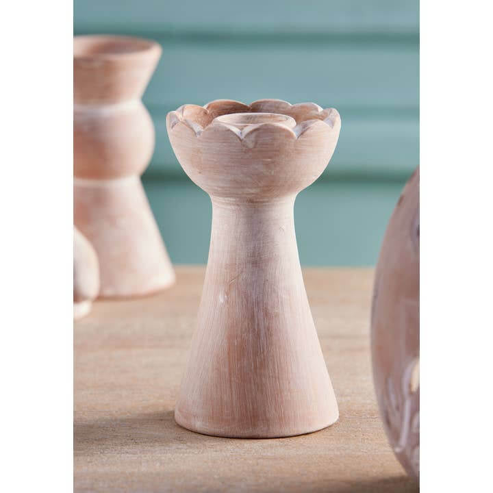 Terracotta Waterlily Candle Holder