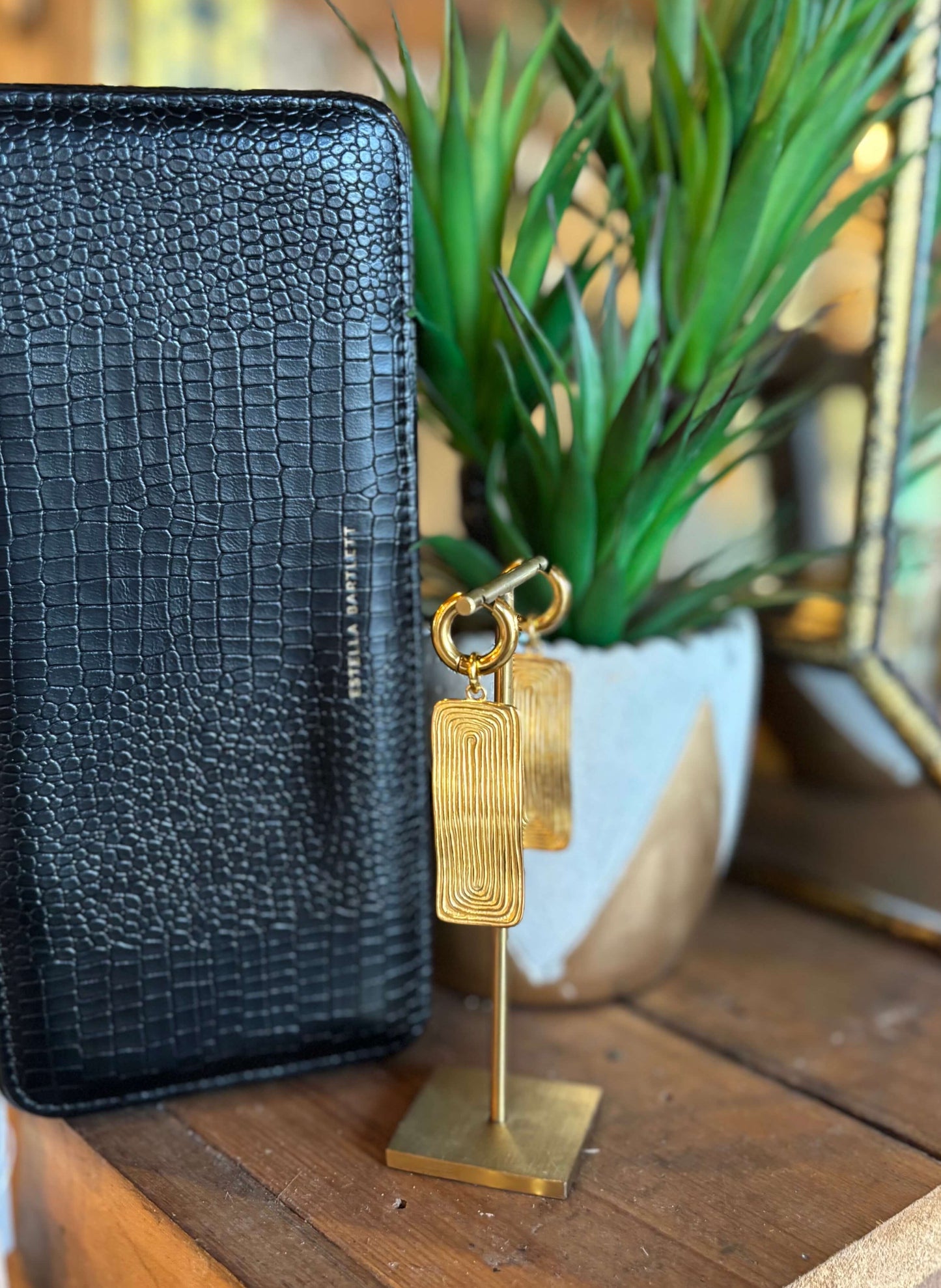 Long Rectangle Hoop Earrings