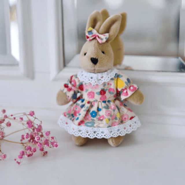 Mini Rabbit In Floral Dress
