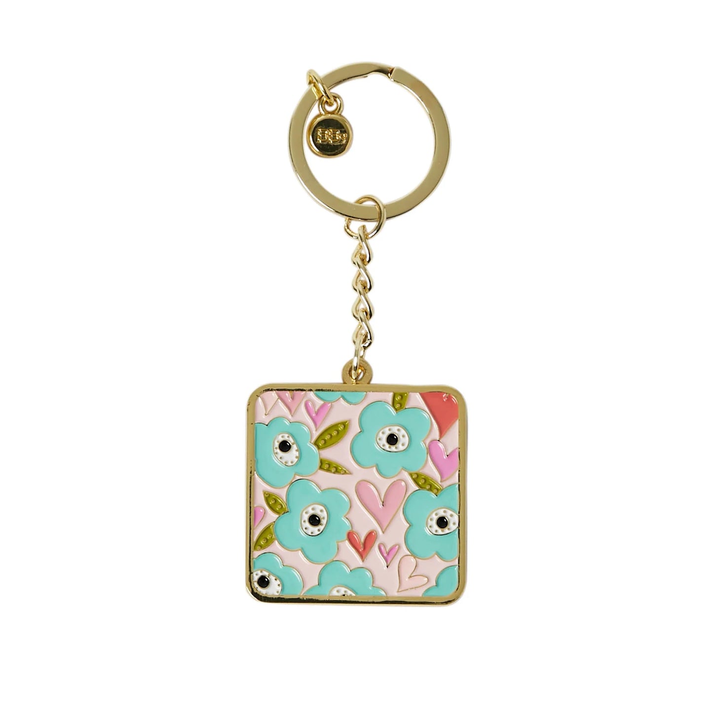 Hearts and Flowers Keyring