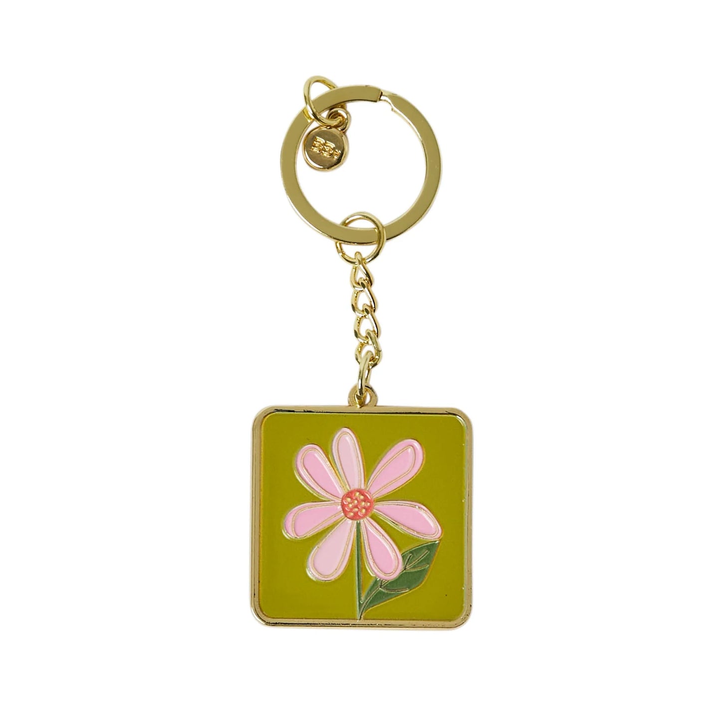 Pink Daisy Keyring