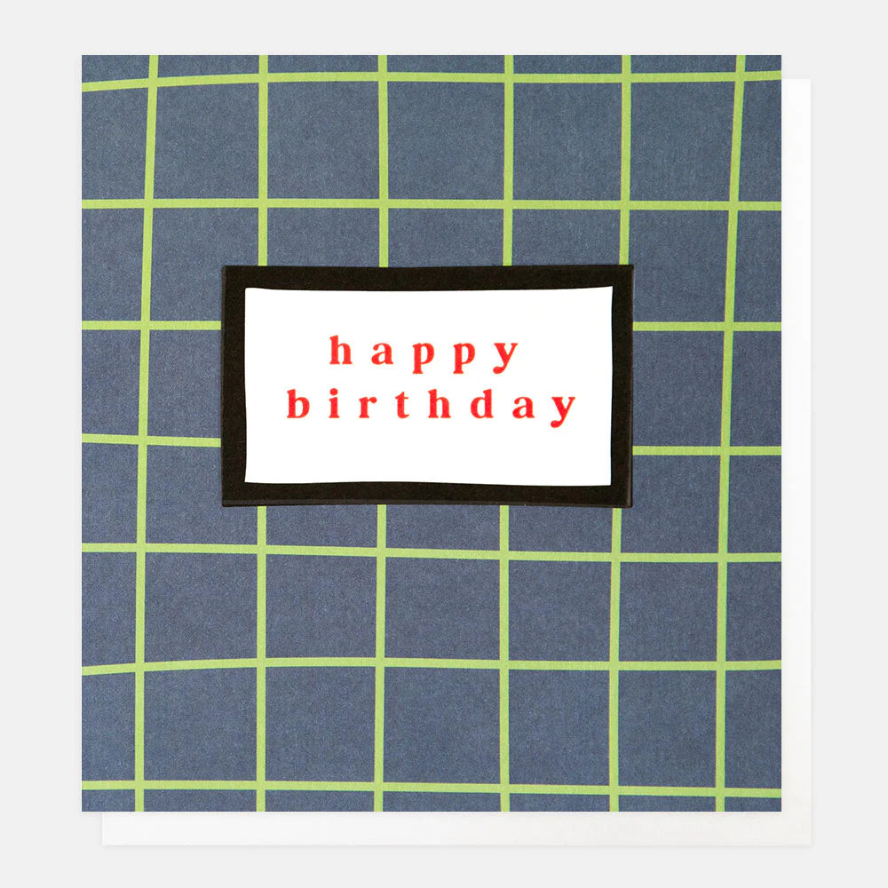 Happy Birthday Lime Grid
