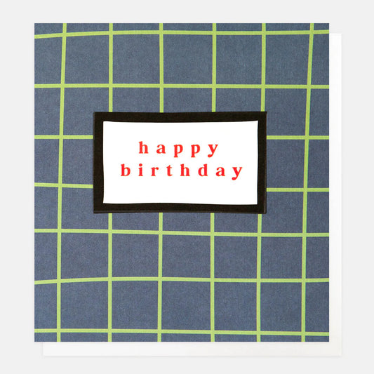 Happy Birthday Lime Grid