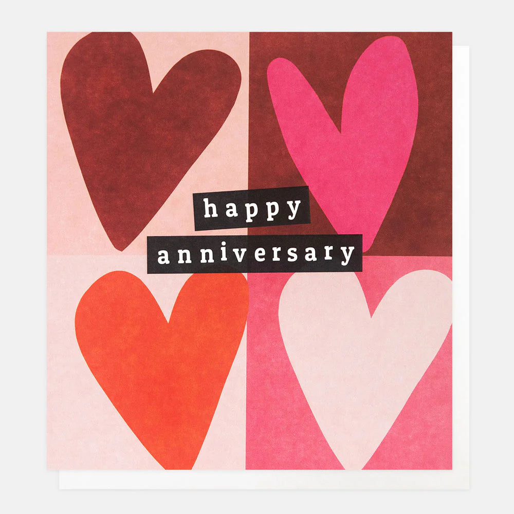 Happy Anniversary Hearts Grid