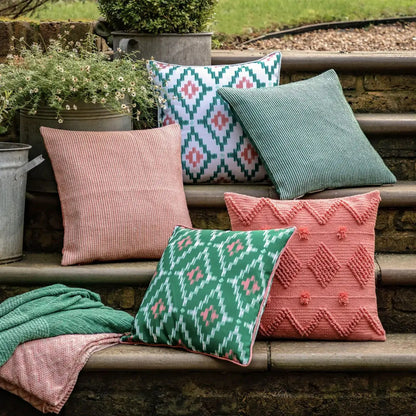 Ula Apricot Pinstripe Cushion