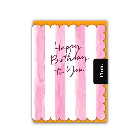 So Much Love On Your Birthday Raspberry Stripes