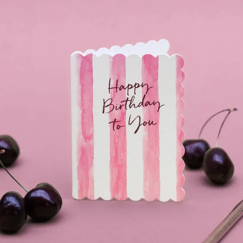 So Much Love On Your Birthday Raspberry Stripes