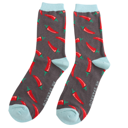 Mens Chillis Socks - Charcoal