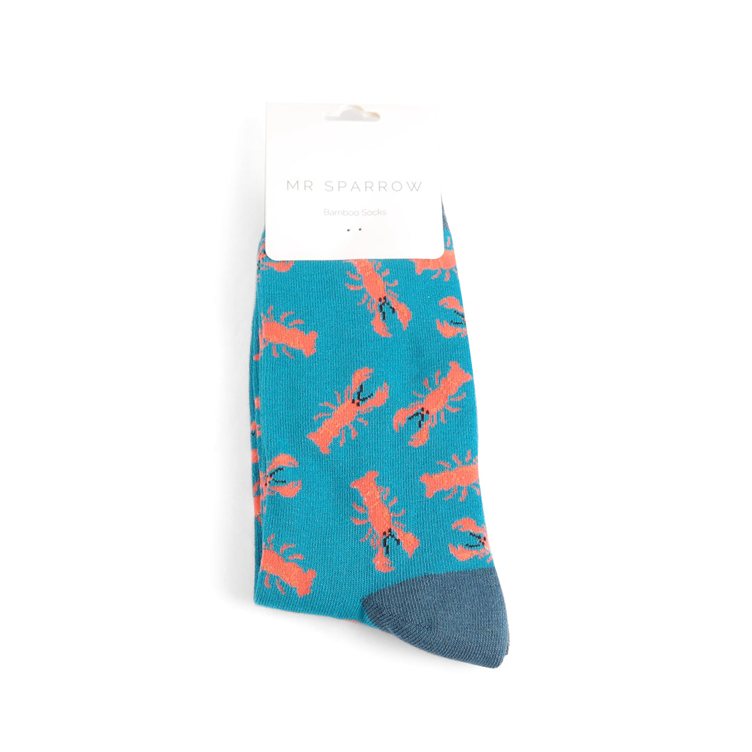 Mens Lobster Socks - Blue