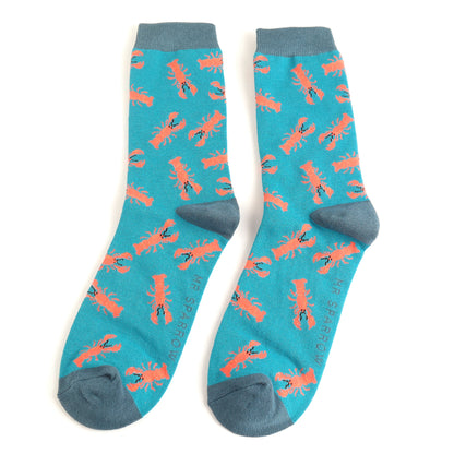Mens Lobster Socks - Blue