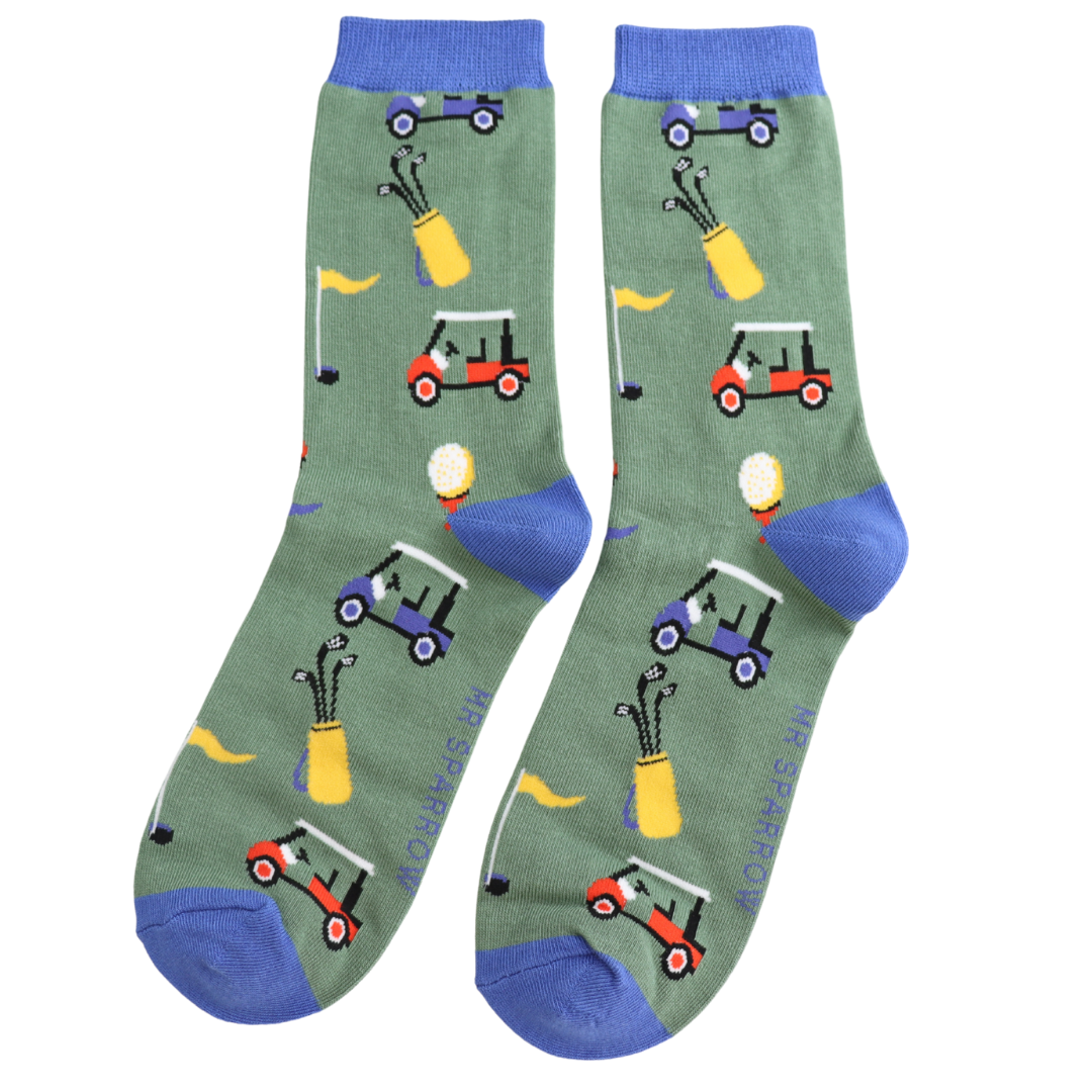 Mens Golfing Socks - Sage