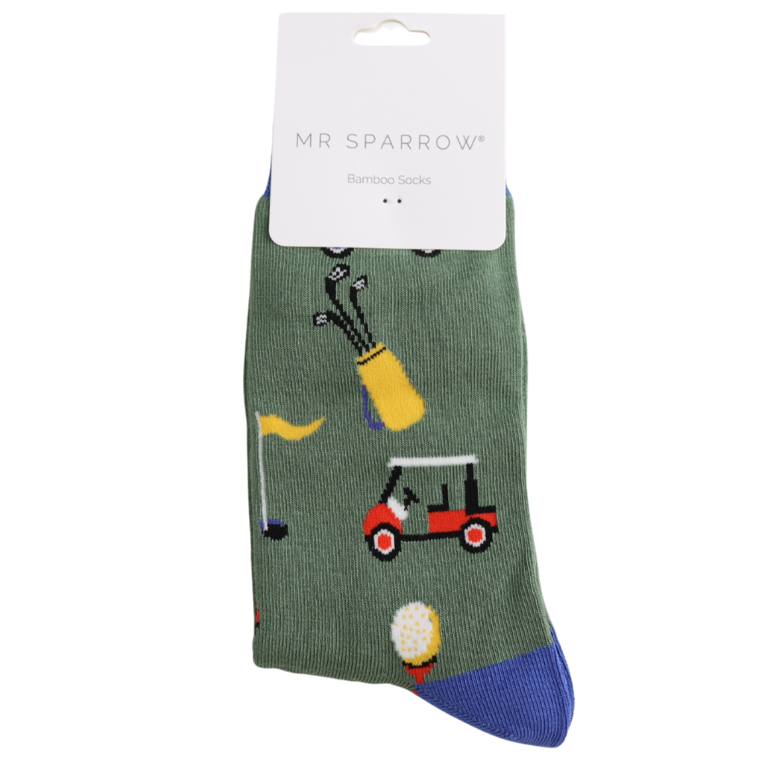 Mens Golfing Socks - Sage