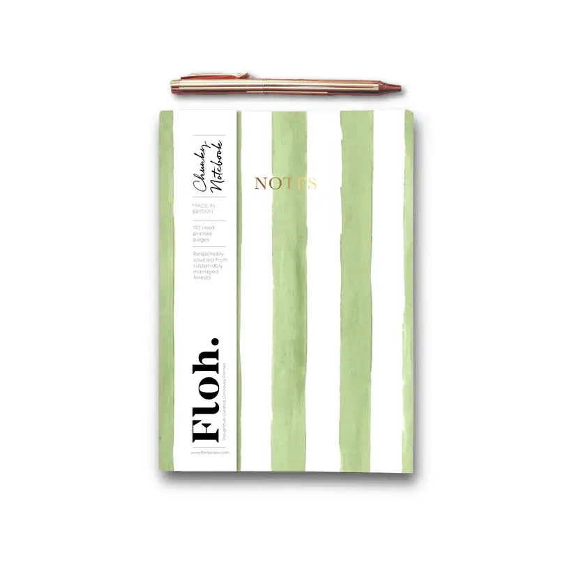 Olive Stripes A5 Chunky Notebook
