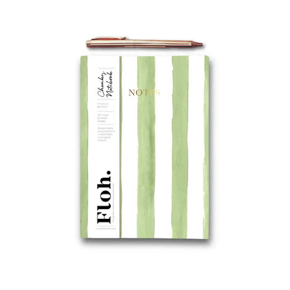 Olive Stripes A5 Chunky Notebook