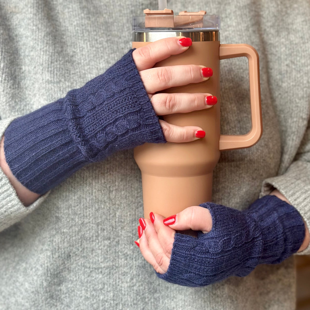 Knitted Fingerless Gloves