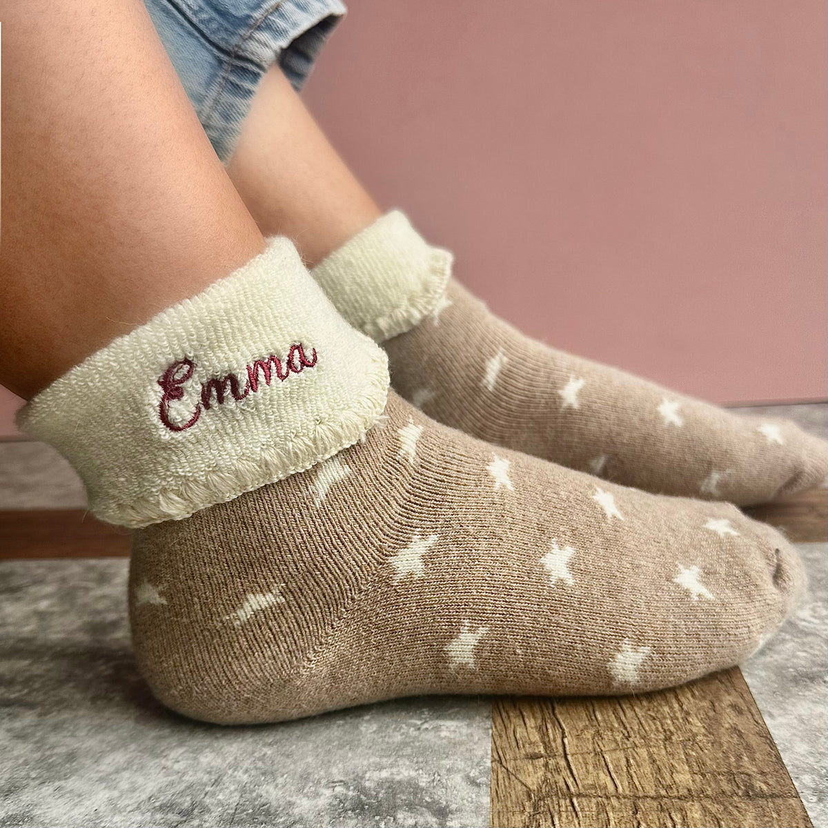 Star Wool Blend Socks