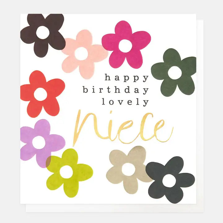 Happy Birthday Lovely Niece Multi Floral Card
