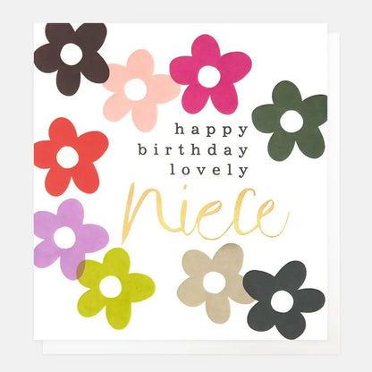 Happy Birthday Lovely Niece Multi Floral Card