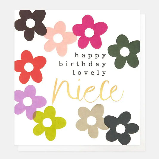 Happy Birthday Lovely Niece Multi Floral Card