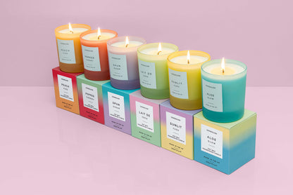 Sunlit Yuzu - Soy Wax Scented Candle Tumbler (90 x 80mm) - Yellow Glass