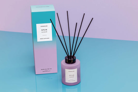 Spun Sugar - Scented Reed Diffuser 130ml - Purple Glass