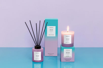 Spun Sugar - Scented Reed Diffuser 130ml - Purple Glass