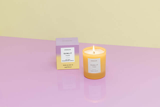 Sunlit Yuzu - Soy Wax Scented Candle Tumbler (90 x 80mm) - Yellow Glass
