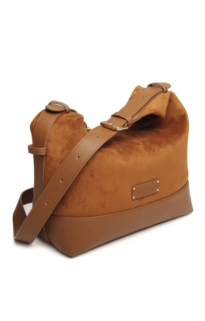 Fudge Suede Kensington Large Cross Body Bag
