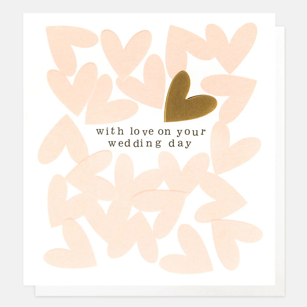 Wedding Day Overlapping Hearts