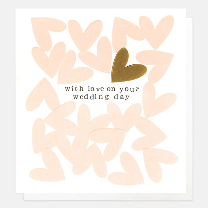 Wedding Day Overlapping Hearts