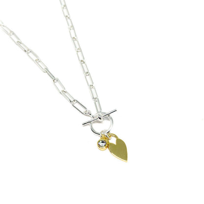 Arlo Heart 16" Gold Link Necklace