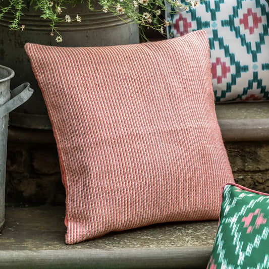 Ula Apricot Pinstripe Cushion