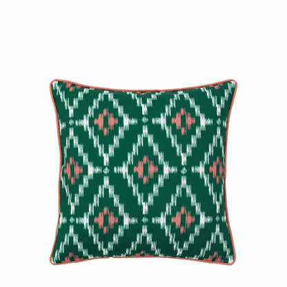 Aroha Green Geo Printed Cushion