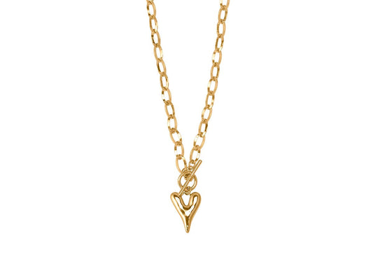 Daria Puff Heart Chain Necklace