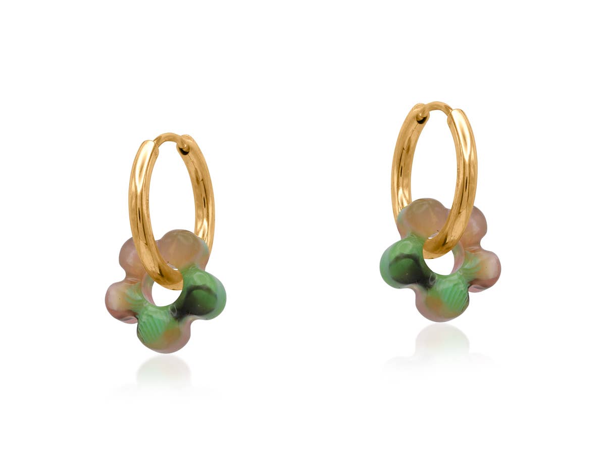 Sabina Petite Resin Huggies Earrings