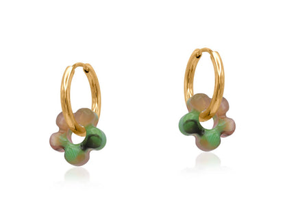 Sabina Petite Resin Huggies Earrings