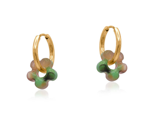 Sabina Petite Resin Huggies Earrings
