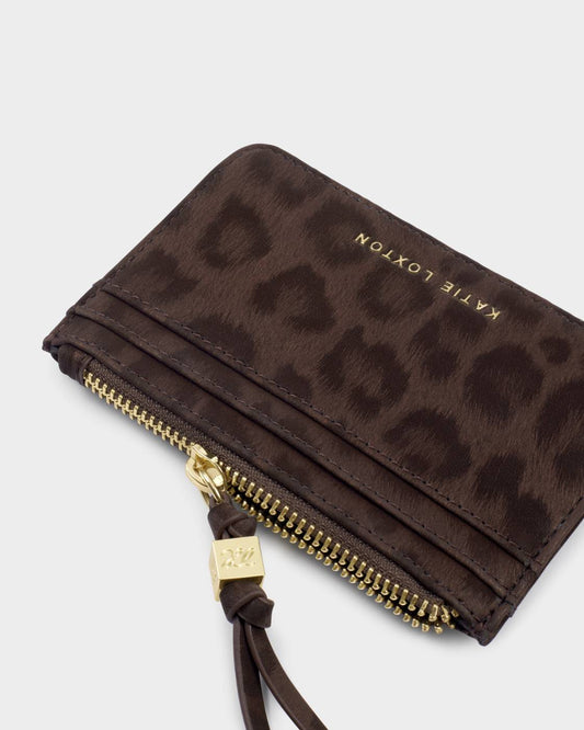 Lottie Coin & Card Holder - Chocolate Leopard