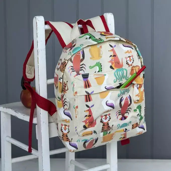 Cream Colourful Creatures Mini Backpack