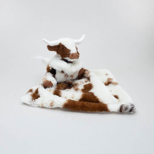 Longhorn Texas Coo Toy Soother Brown and Cream