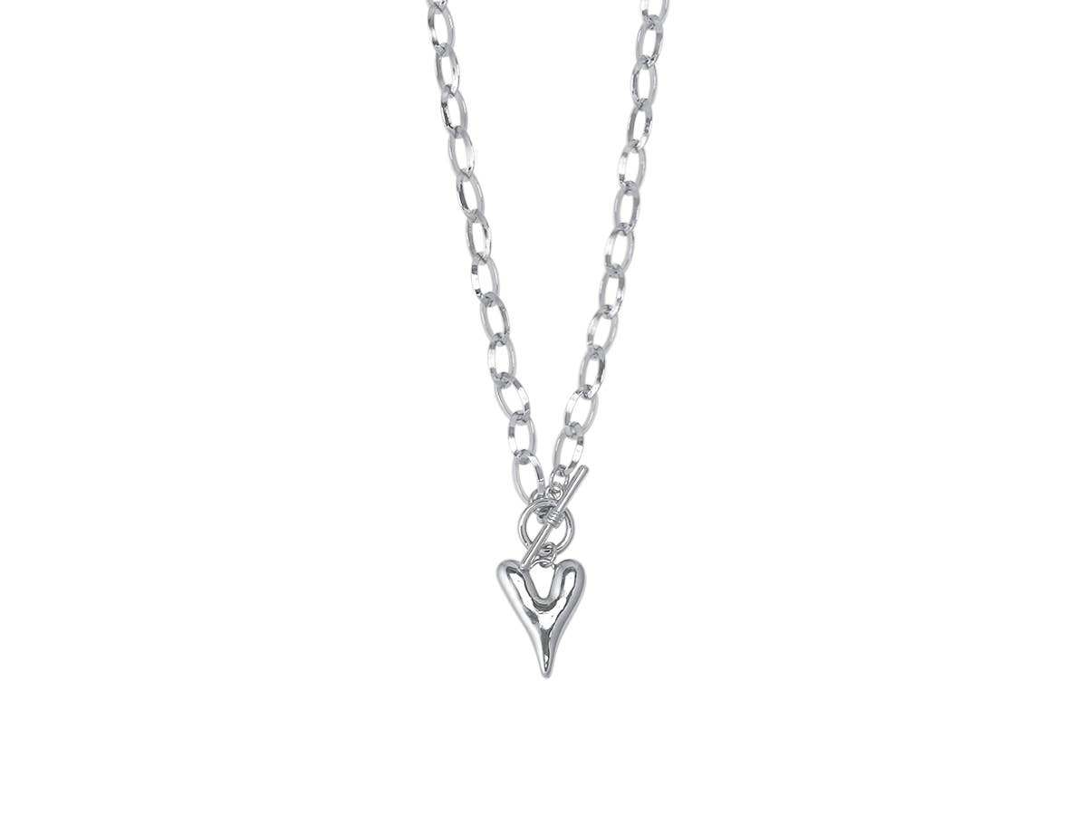 Daria Puff Heart Chain Necklace