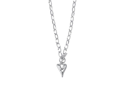 Daria Puff Heart Chain Necklace