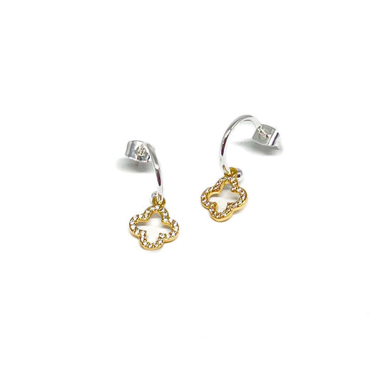 Enya Clover Gold Earrings