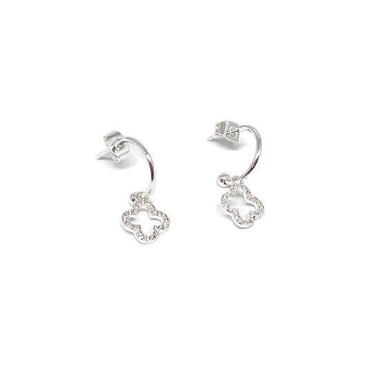 Enya Clover Earrings Silver