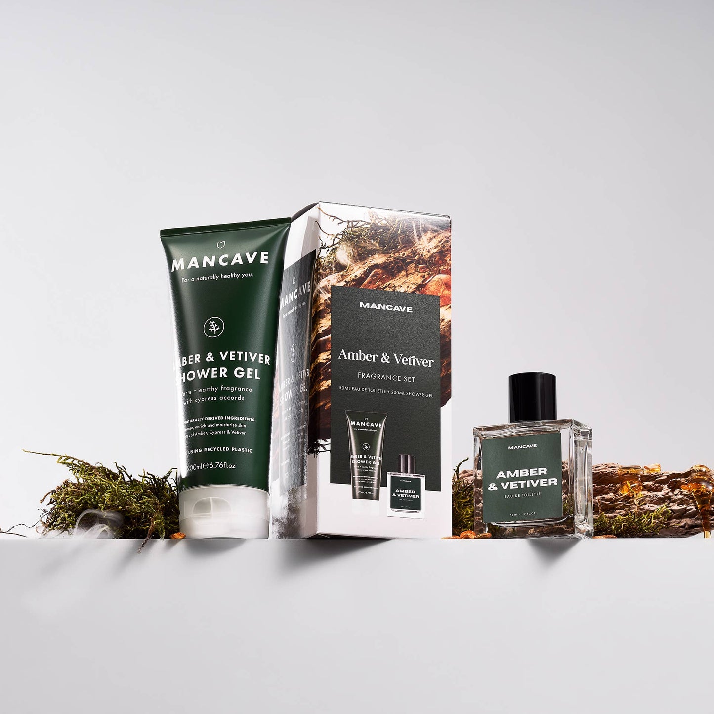 Amber & Vetiver Shower & Fragrance Duo